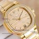 AAA replica Patek Philippe Nautilus full gold diamond bezel Swiss mechanical watch (4)_th.jpg